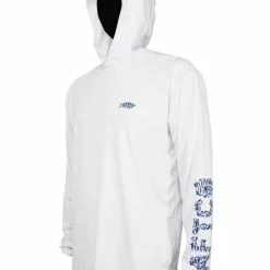Aftco Jigfish Hooded Performance Shirt - White