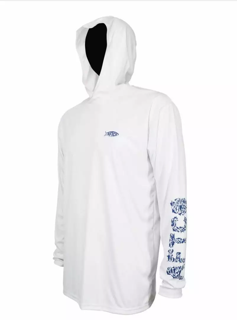 Aftco Jigfish Hooded Performance Shirt - White 4 Aftco Jigfish Hooded Performance Shirt - White