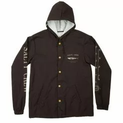 Salty Crew Bruce Snap Jacket Black Freshwater