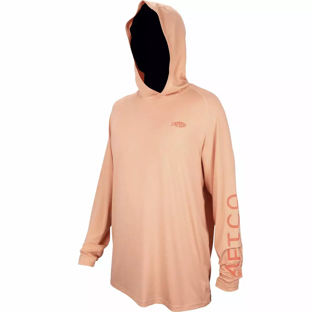 Aftco Samurai Sun Protection Hoodie - Melon Heather 3 Aftco Samurai Sun Protection Hoodie - Melon Heather