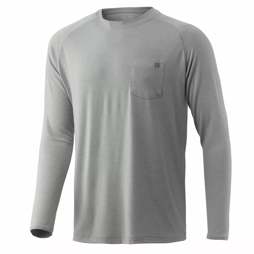 Freshwater Huk Waypoint Long Sleeve Shirt - Grey 3 Freshwater Huk Waypoint Long Sleeve Shirt - Grey