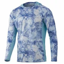 Huk Icon X Hooded LS Shirt Mossy Oak Evenflow