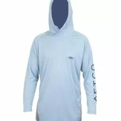 Aftco Samurai Jigfish Sun Protection Hoodie - Sky