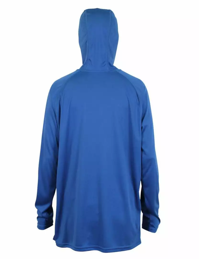 Aftco Jason Christine Hooded LS Performance Shirt - Nautical Blue 4 Aftco Jason Christine Hooded LS Performance Shirt - Nautical Blue