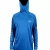 Aftco Jason Christine Hooded LS Performance Shirt - Nautical Blue