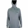 Aftco Jason Christine Hooded L/S Performance Shirt - Steel Heather 1 Aftco Jason Christine Hooded L/S Performance Shirt - Steel Heather