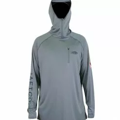 Aftco Jason Christine Hooded L/S Performance Shirt - Steel Heather
