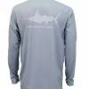 Aftco Jigfish LS Performance Shirt - Light Grey
