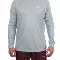Aftco Jigfish LS Performance Shirt - Light Grey