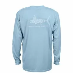 Aftco Jigfish LS Performance Shirt- Sky Blue