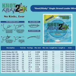 Aquateko Wire Leader Knot 2 Kinky Nickel Titanium Knottable Leader Wire