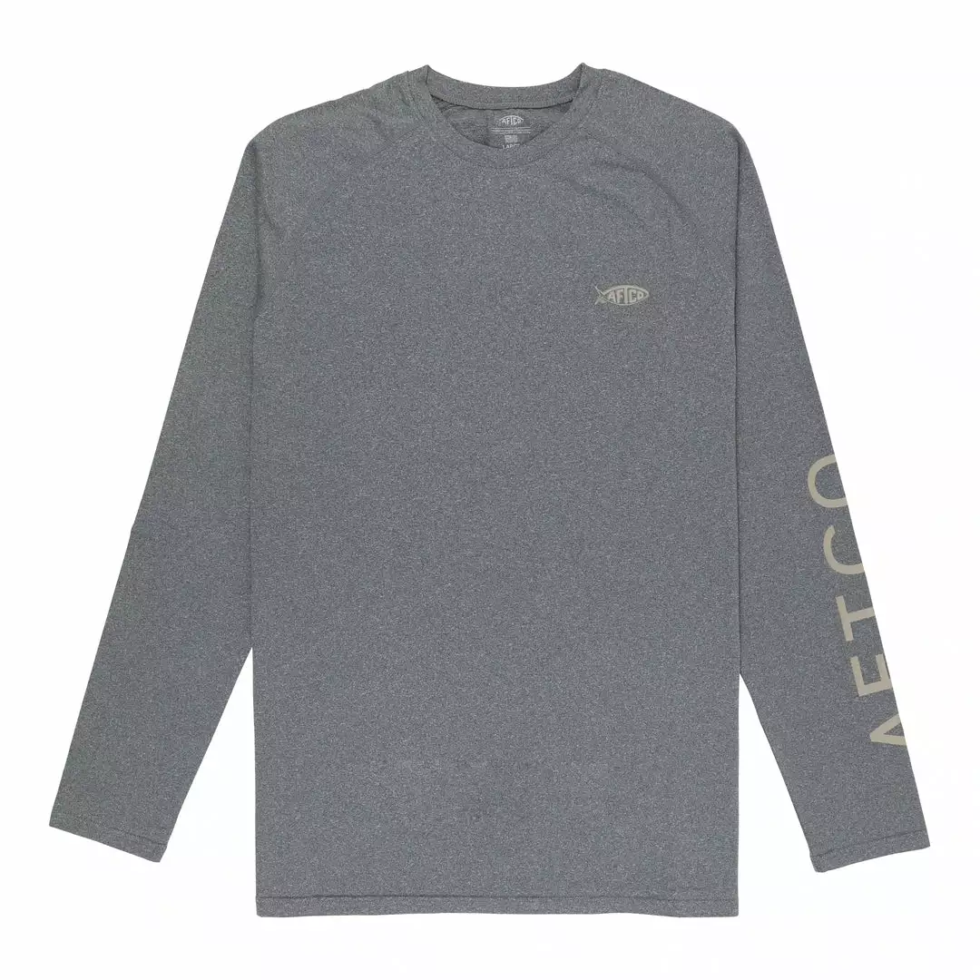 Aftco Samurai LS UV Shirt Charcoal Heather 3 Aftco Samurai LS UV Shirt Charcoal Heather