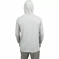 Aftco Samurai Sun Protection Hoodie Shirt - Silver Heather