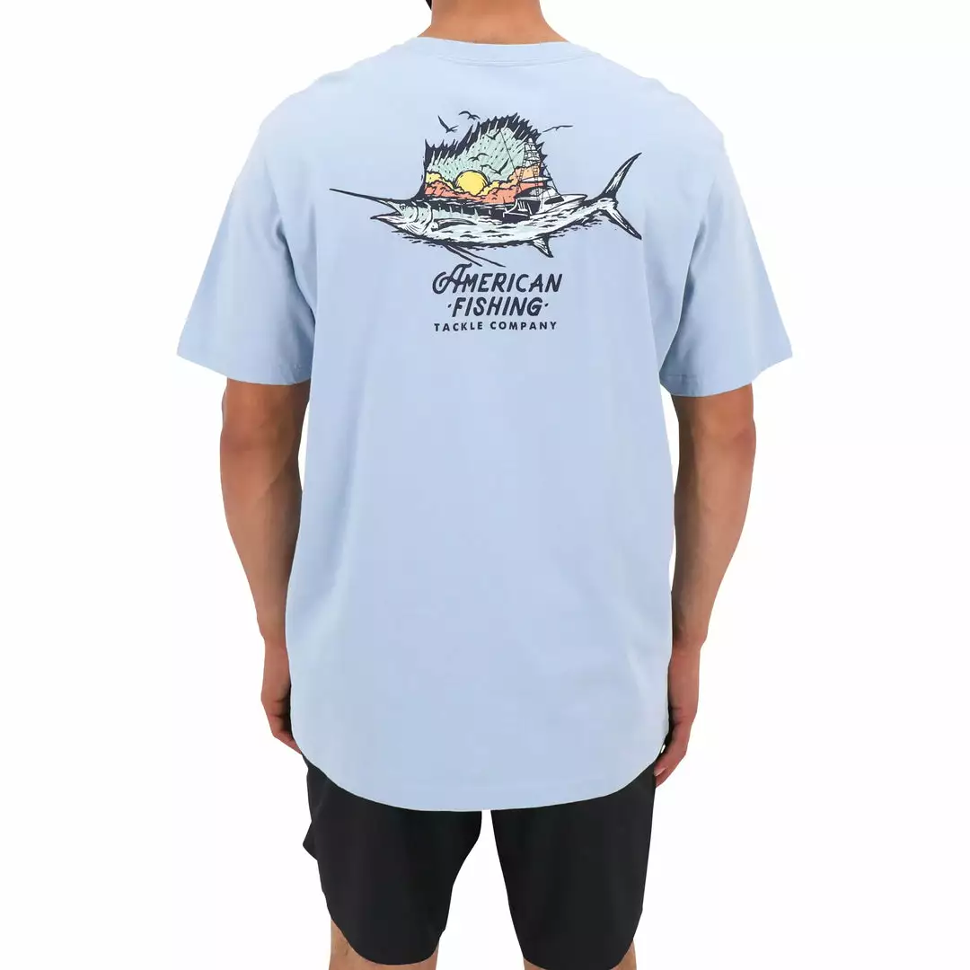 Aftco Sail Fishing Short Sleeve Tee - Pearl 4 Aftco Sail Fishing Short Sleeve Tee - Pearl