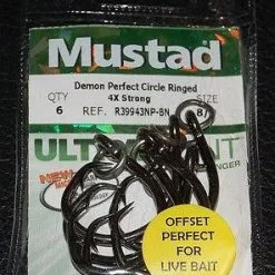 Mustad 4X Demon Offset Ringed Circle Hook R39943NP-BN
