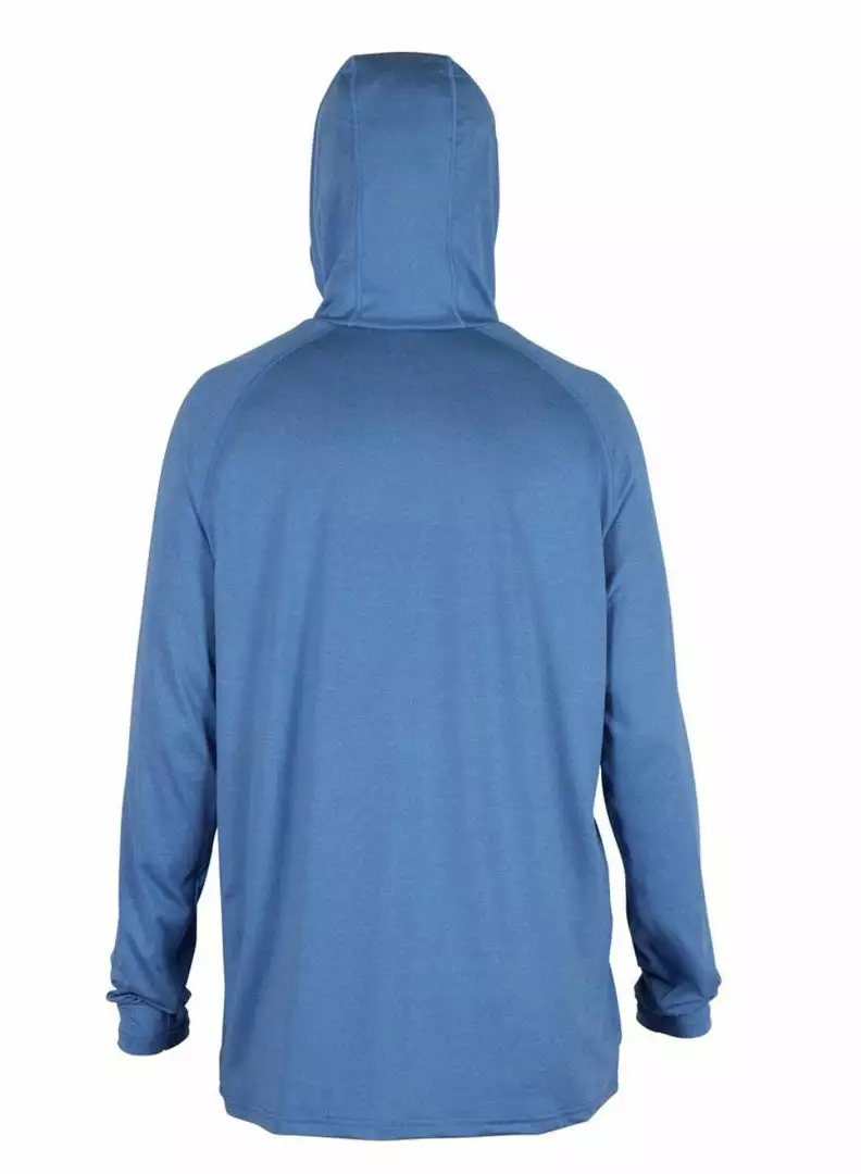 Aftco Samurai Sun Protection Hoodie - Nautical Blue Heather 4 Aftco Samurai Sun Protection Hoodie - Nautical Blue Heather
