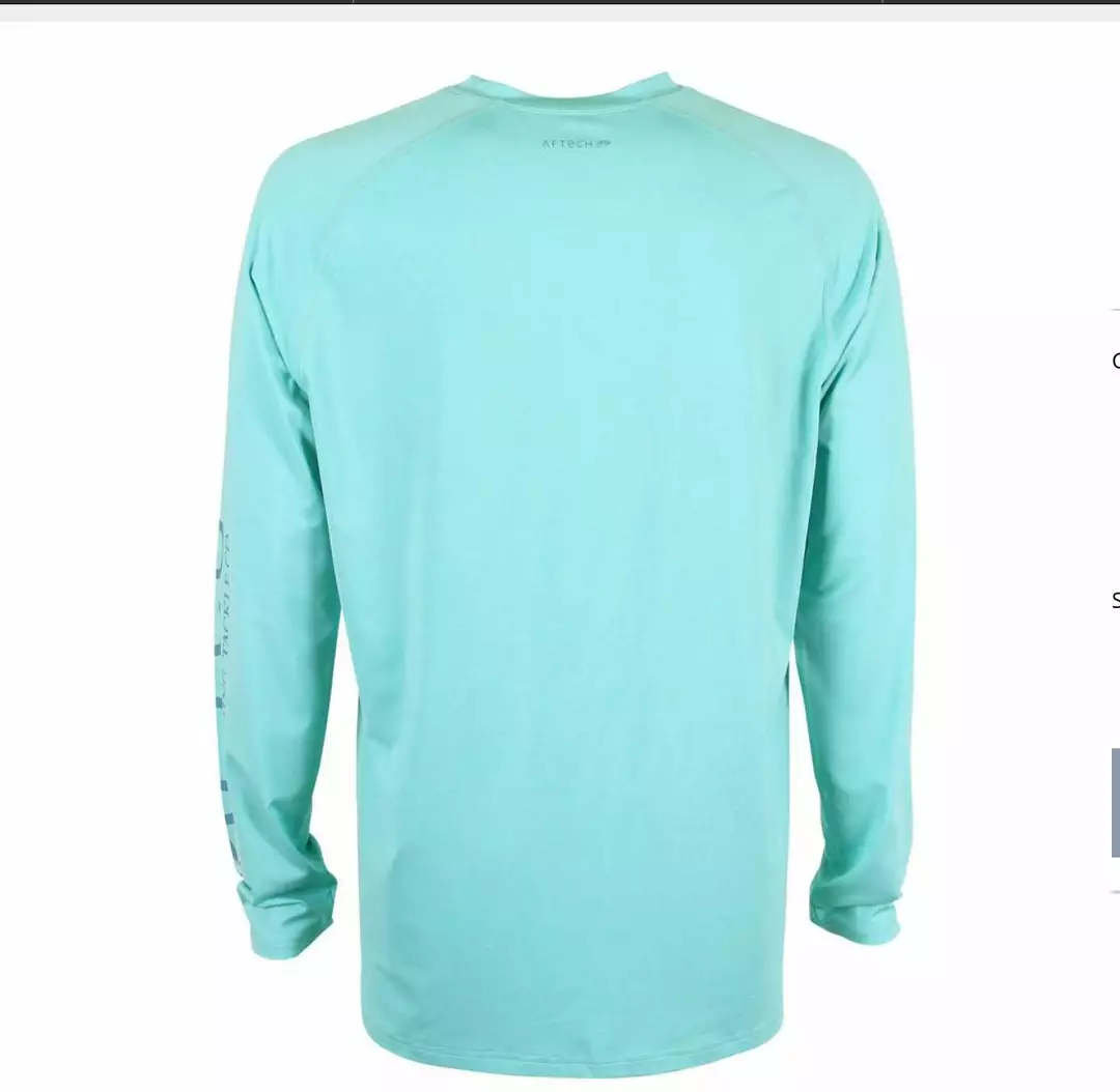 Aftco Samurai LS Sun Protection Shirt - Bahama Heather 4 Aftco Samurai LS Sun Protection Shirt - Bahama Heather