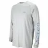 Aftco Samurai LS Sun Protection Shirt - Silver Heather 1 Aftco Samurai LS Sun Protection Shirt - Silver Heather