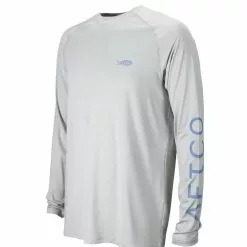 Aftco Samurai LS Sun Protection Shirt - Silver Heather