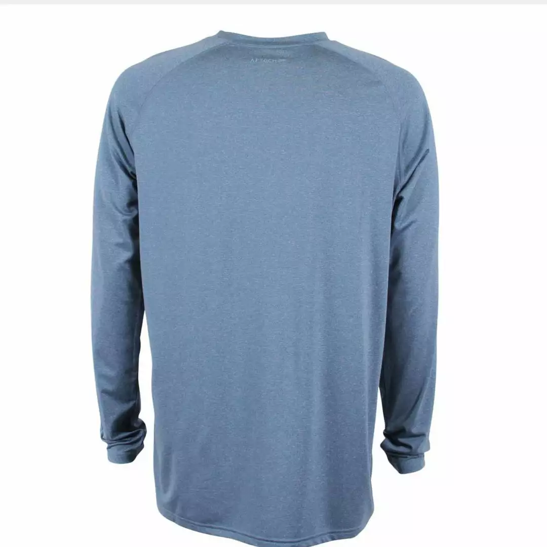 Aftco Samurai L/S Sun Protection Shirt - Space Blue Heather 4 Aftco Samurai L/S Sun Protection Shirt - Space Blue Heather
