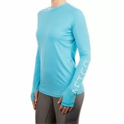 Aftco Women's Samurai LS Sun Protection Shirt - Hazel Blue