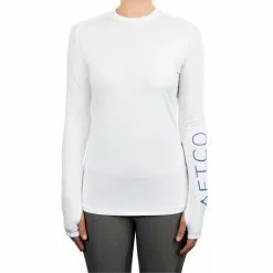 Aftco Women's Samurai LS Sun Protection Shirt White