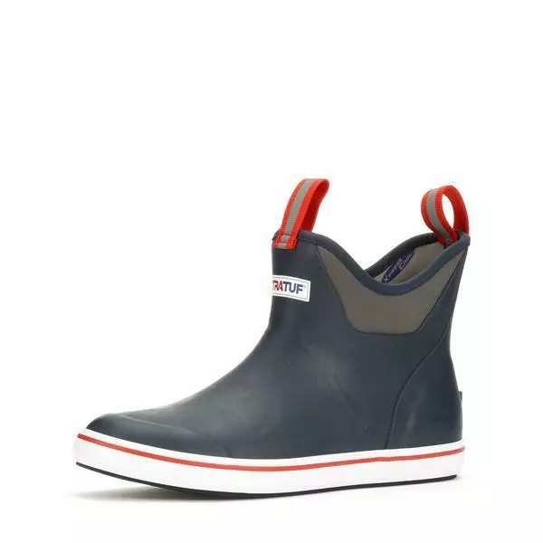 Xtratuf Boots Xtratuf 22733 6" Ankle Deck Boot Navy Red 3 Xtratuf Boots Xtratuf 22733 6" Ankle Deck Boot Navy Red