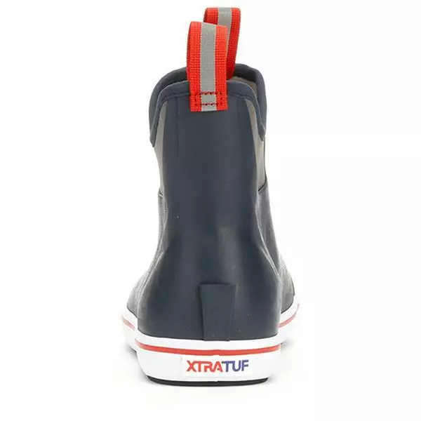 Xtratuf Boots Xtratuf 22733 6" Ankle Deck Boot Navy Red 5 Xtratuf Boots Xtratuf 22733 6" Ankle Deck Boot Navy Red