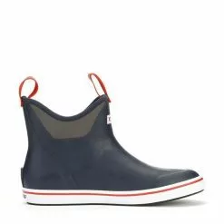 Xtratuf Boots Xtratuf 22733 6" Ankle Deck Boot Navy Red 9 Xtratuf Boots Xtratuf 22733 6