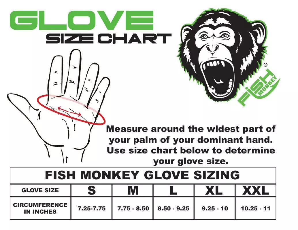 Freshwater Fish Monkey Stubby Guide Sun Protection Gloves 10 Freshwater Fish Monkey Stubby Guide Sun Protection Gloves