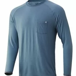 Freshwater Huk Waypoint Long Sleeve Shirt - Silver Blue